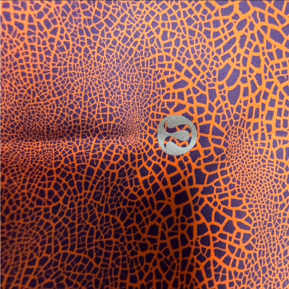 Lululemon Athletica Orange‎ Patterned Leggings - Picture 4 of 6